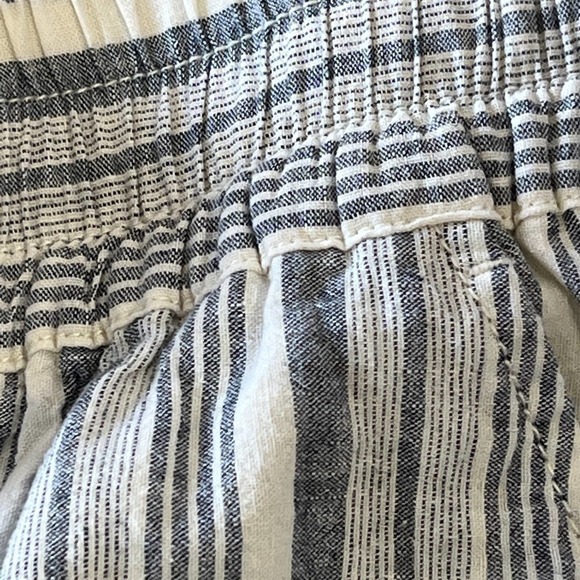 Zac & RACHEL STRIPED SMOCKED DRAWSTRING WAIST WIDE LEG PANT BLUE MULTI MEDIUM - Picture 13 of 13